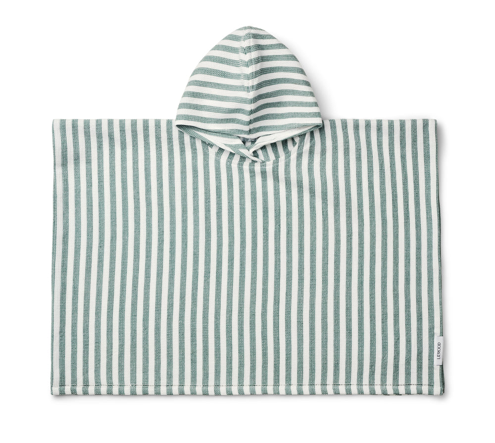 Liewood Badeponcho Handtuch Paco Kinderponcho Gestreift Peppermint White B-Ware - 5715335212909