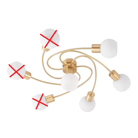 Lindby Deckenlampe Ciala Wohnzimmerleuchte Deckenlampe E14 Glas Siehe Text/Foto B-Ware - 8503823421374