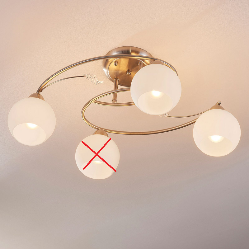 Lindby 4 Flammige Deckenlampe Deckenleuchte Leuchte Lampe Svean Siehe Text/Foto B-Ware - 4251096517231