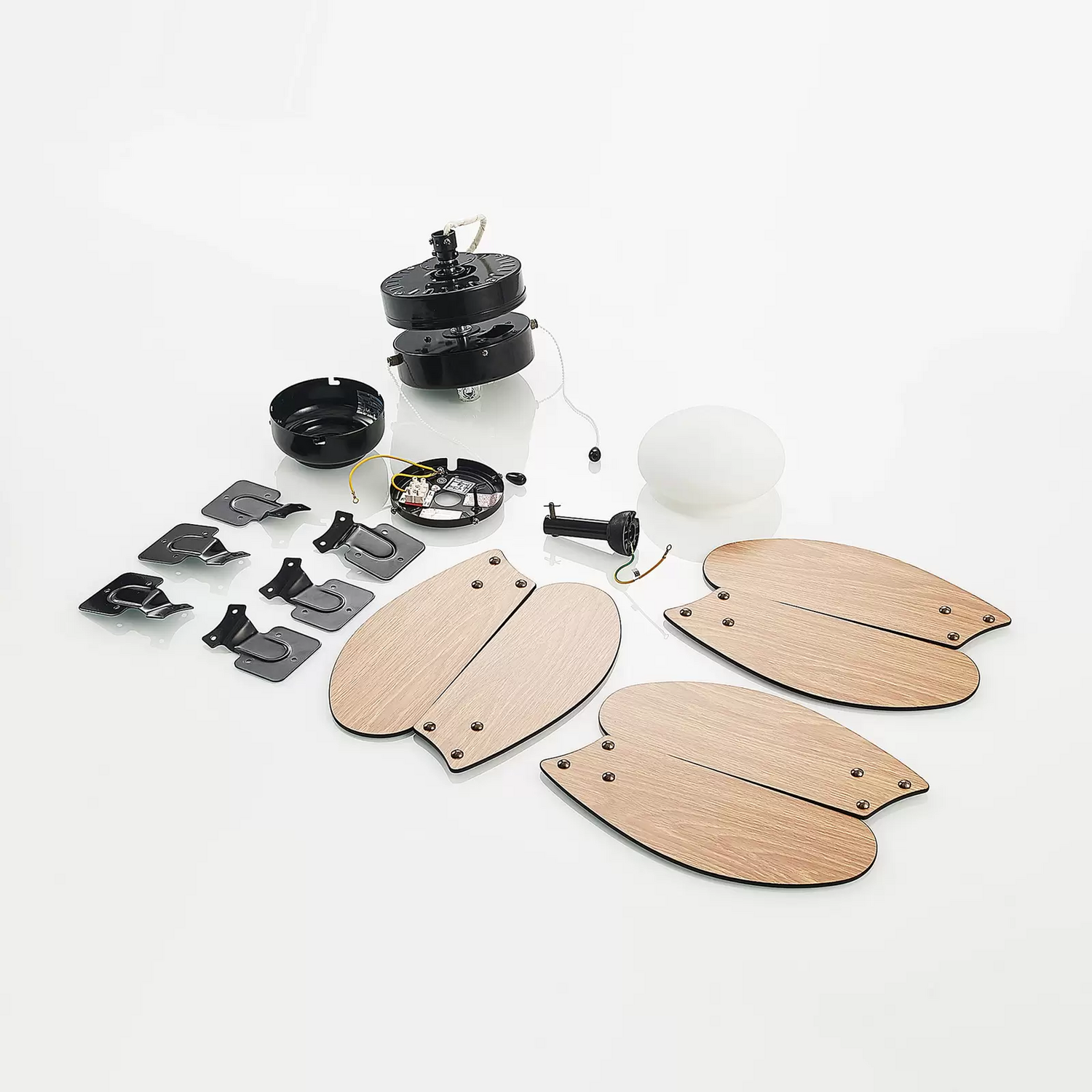 Lindby Deckenventilator Mit Licht Minja Schwarz Leise 78 Cm Ventilator Lampe Led B-Ware - 4251911744651