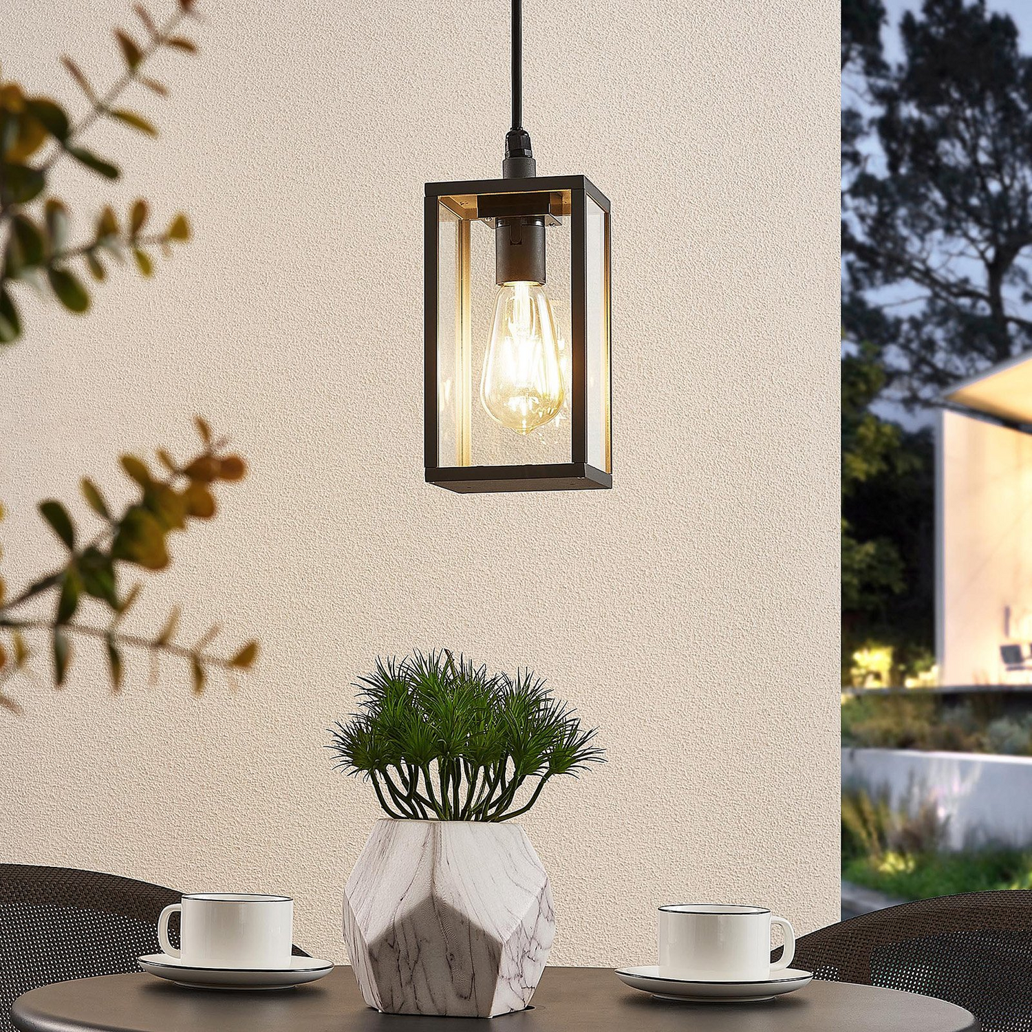 Lindby Filimon Außen Pendelleuchte Terrassenleuchte Gartenleuchte E27 Siehe Text B-Ware - 4251096575873