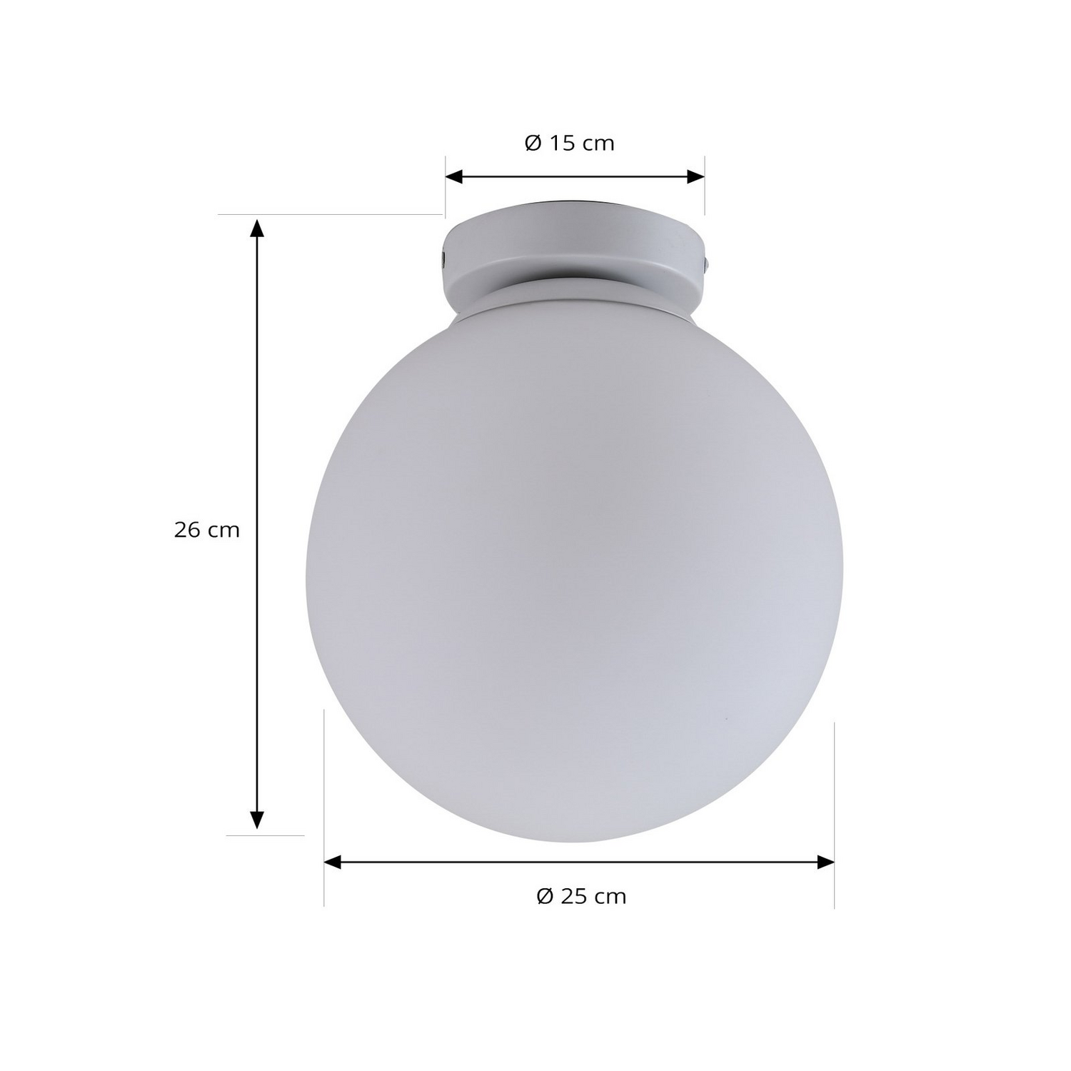 Lindby Meriala Deckenlampe Deckenlampe Lampe Leuchte Glaslampe Weiß ø 25cm E27 B-Ware - 4251096585995