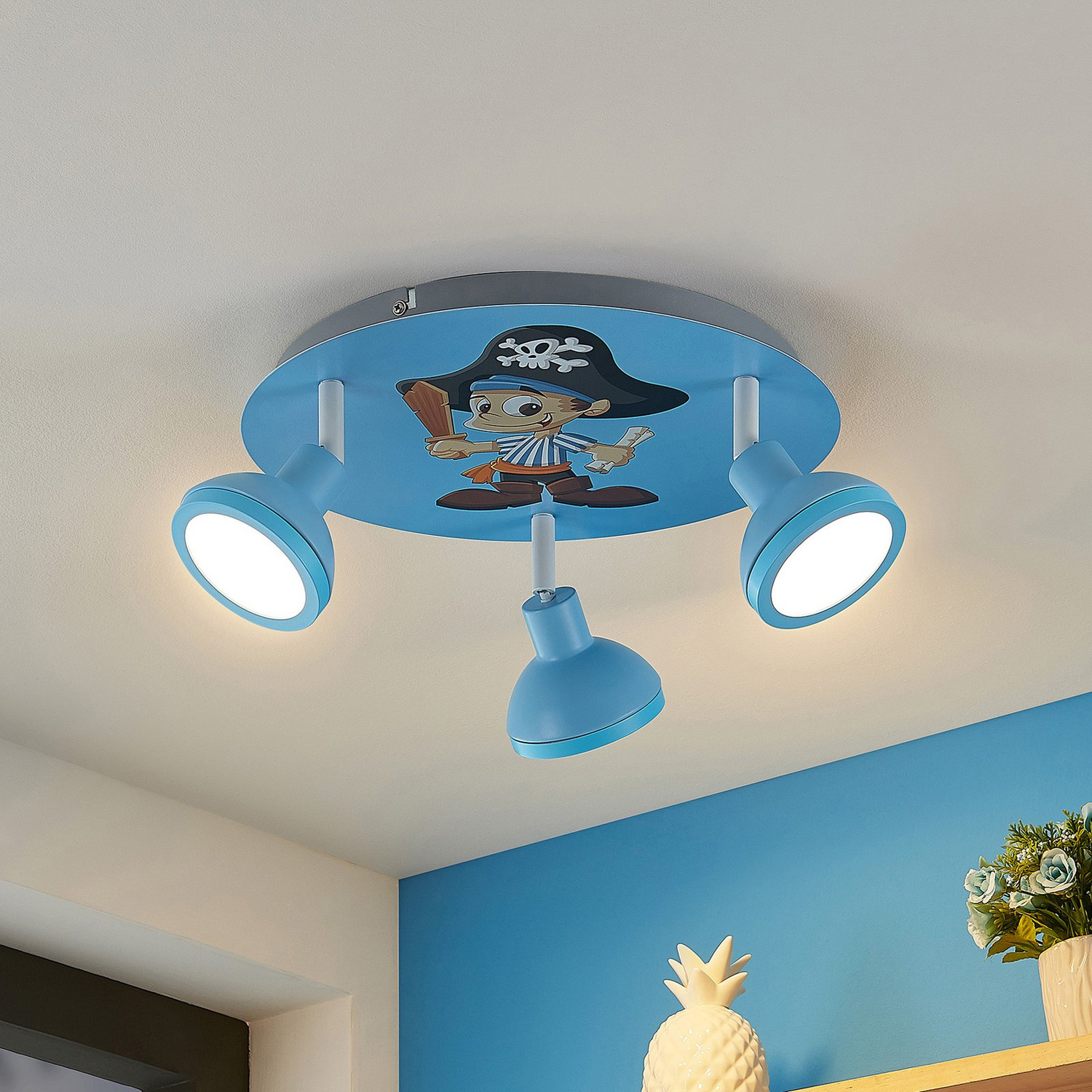Lindby Roxas Kinderzimmer Deckenlampe Deckenleuchte Lampe Pirat Siehe Text/Foto B-Ware - 4251911706413