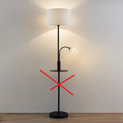 Lindby Aovan Stehlampe Lampe Licht Ablage Usb Schwarz Siehe Text/Foto B-Ware