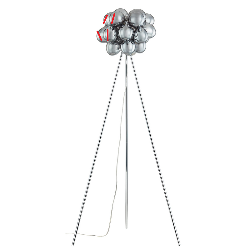 Lucande Stehleuchte Diborah Lampe Glas Rauchgrau 150 Cm Siehe Text/Foto B-Ware
