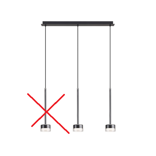 B-Ware Mantra Iluminación Hängelampe Pendelleuchte Tonic Schwarz Klar Siehe Text/Foto