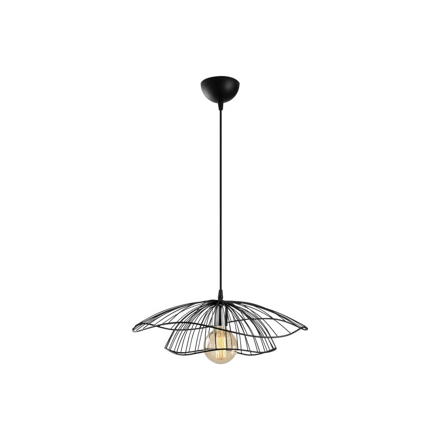 B-Ware Hängeleuchte Tel 6500 ø 50 Cm Schwarz Deckenlampe Deckenleuchte Lampe Leuchte