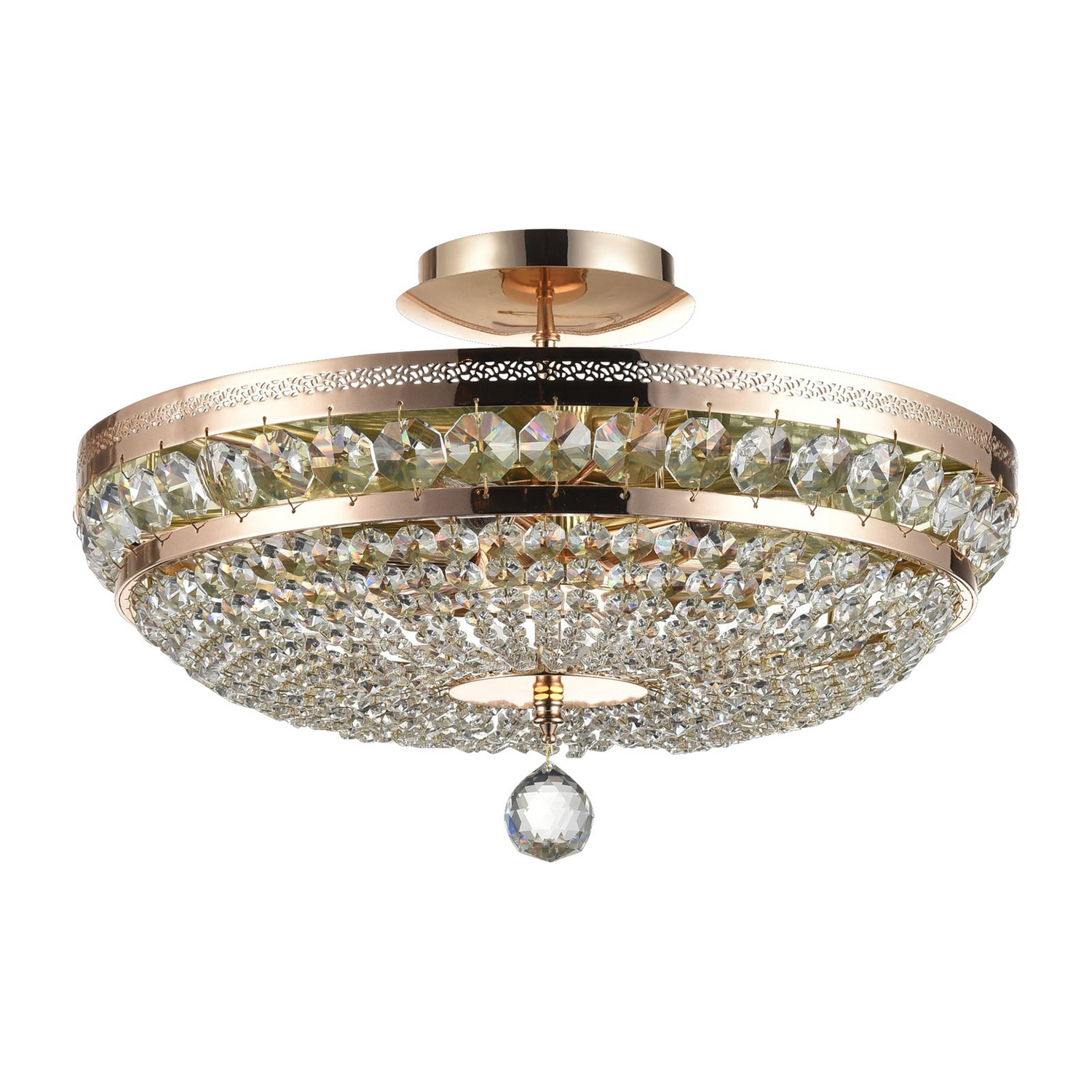 Maytoni Deckenleuchte Lampe Kristalle Ottilia Gold ø 435 Cm Hauptbeleuchtung B-Ware - 4251110018799
