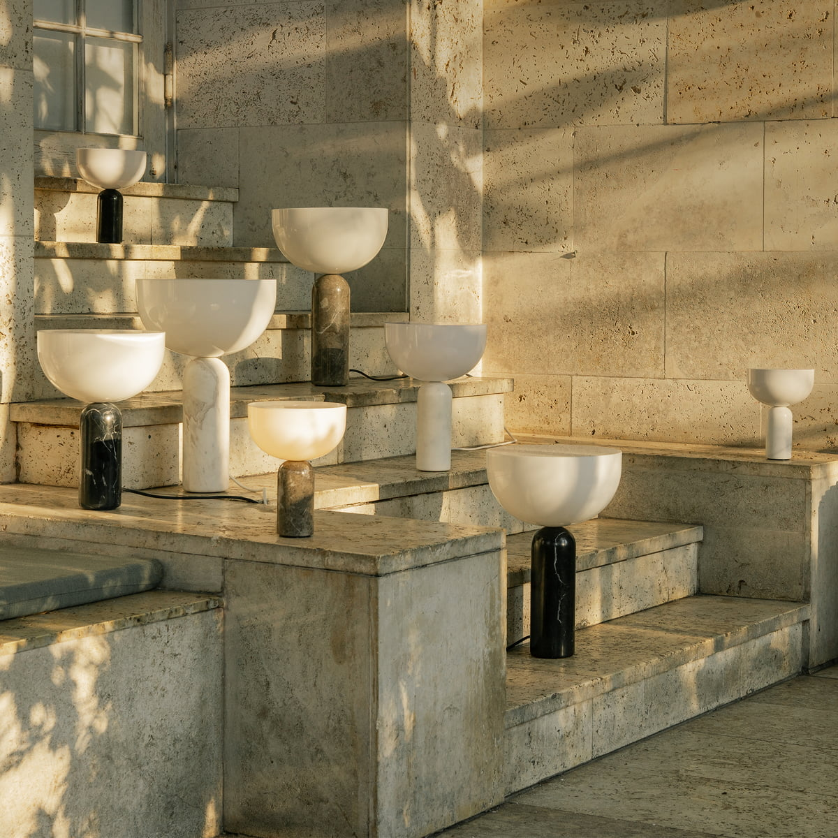 New Works Tischleuchte Leuchte Lampe Kizu Weiß Marmor Acrylglas Groß B-Ware - 5712826204108