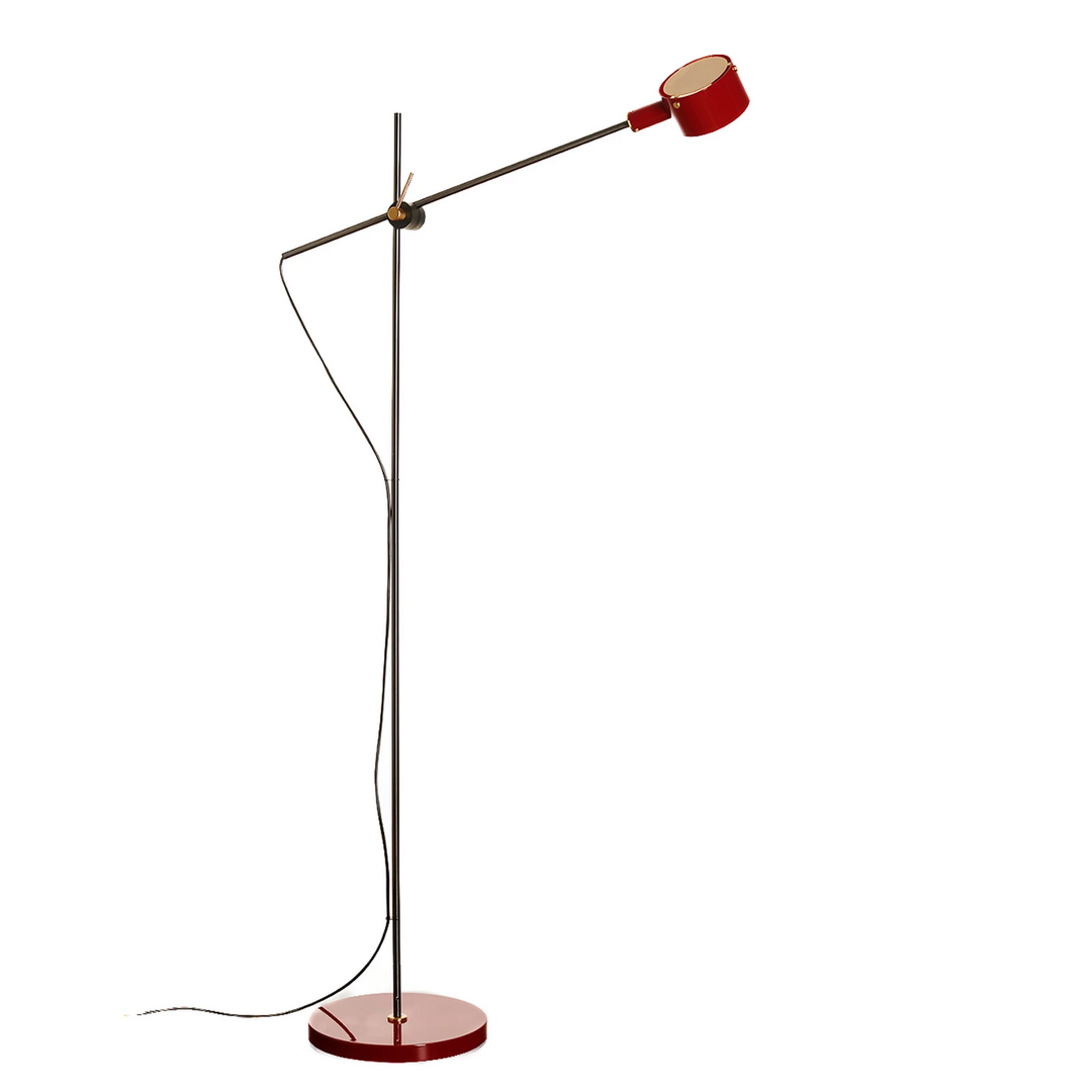Oluce Stehleuchte Lampe Led Scharlachrot Metall Höhenverstellbar Schalter 142cm B-Ware - 10004881