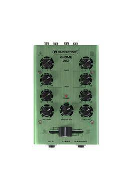 Omnitronic Gnome 202 2 Kanal Dj Mixer Mini Mixer Miniaturformat Dj Mixer Grün    B-Ware - 4026397514131