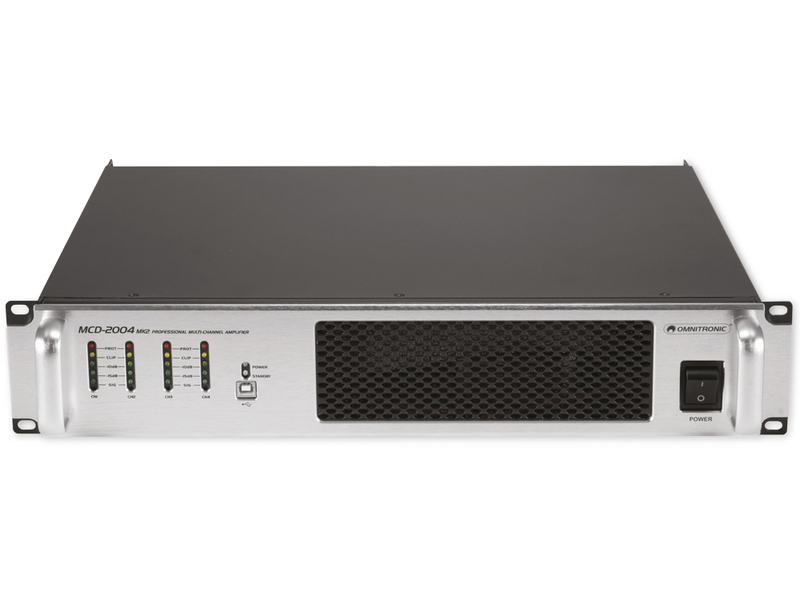 Omnitronic Installationsendstufe Endstufe Pa Verstärker Limiter 4 Kanal Schwarz  B-Ware - 4026397700206