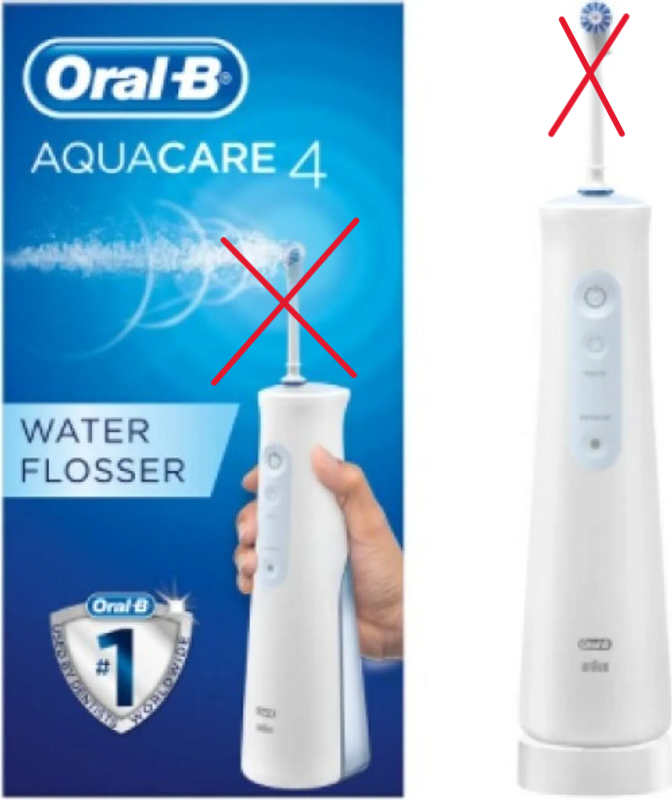 Oral B Aquacare 4 Elektrische Zahnbürste Zahnzwischenräumen Zahn Siehe Text/Foto B-Ware