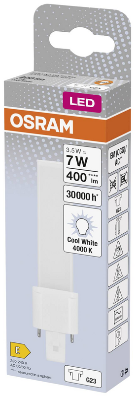 Osram Led Lampe G23 Neutralweiß 4058075823556 3.5 W 7 W 32.30mmx32.30mm 7 Stück B-Ware - 4058075823556