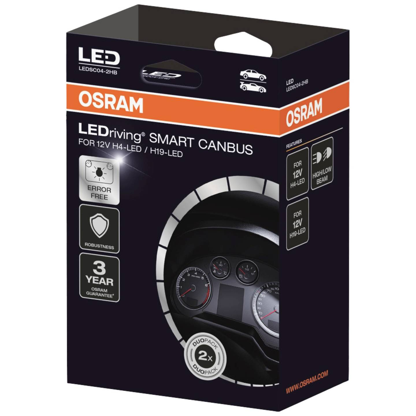 Osram Can Bus Lastwiderstand Adapter Ledsc04 2 Hb Fehlervermeidung 2er B-Ware - 4062172400725