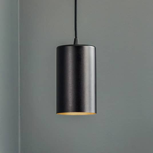 Euluna Pendellampe Pendelleuchte Lampe Leuchte Stahl ZW Tube 170, 1fl, schwarz