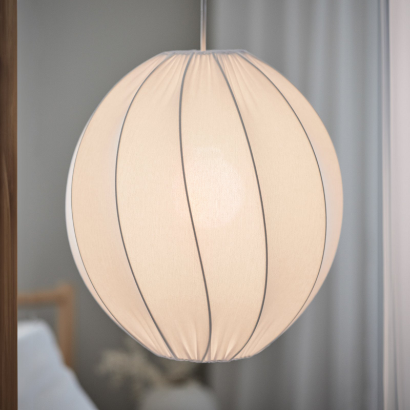 Pr Home Hängeleuchte Olivia Pendelleuchte Textilschirm Lampe ø35cm E27 Weiß  B-Ware - 7330976139712