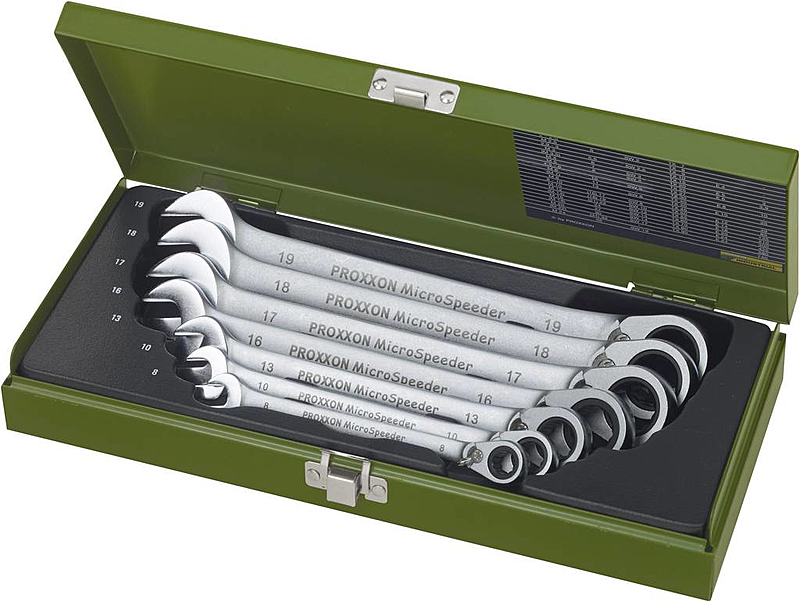 Proxxon Industrial Micro Speeder 23124 Ring Maulschlüssel Satz 7teilig 8 19 Mm B-Ware - 4006274231245