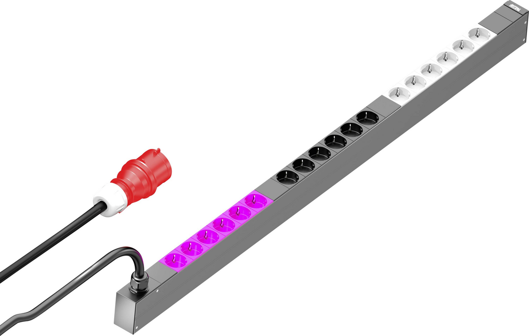 Rittal Pdu Basic Stromverteilung Rack Zubehör 16 A 3 P Schwarz Mehrfachstecker B-Ware
