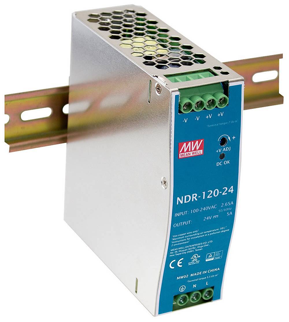 Mean Well Ndr 120 24 Hutschienen Netzteil Din Rail 24 V/Dc 5 A 120 W 1 X B-Ware