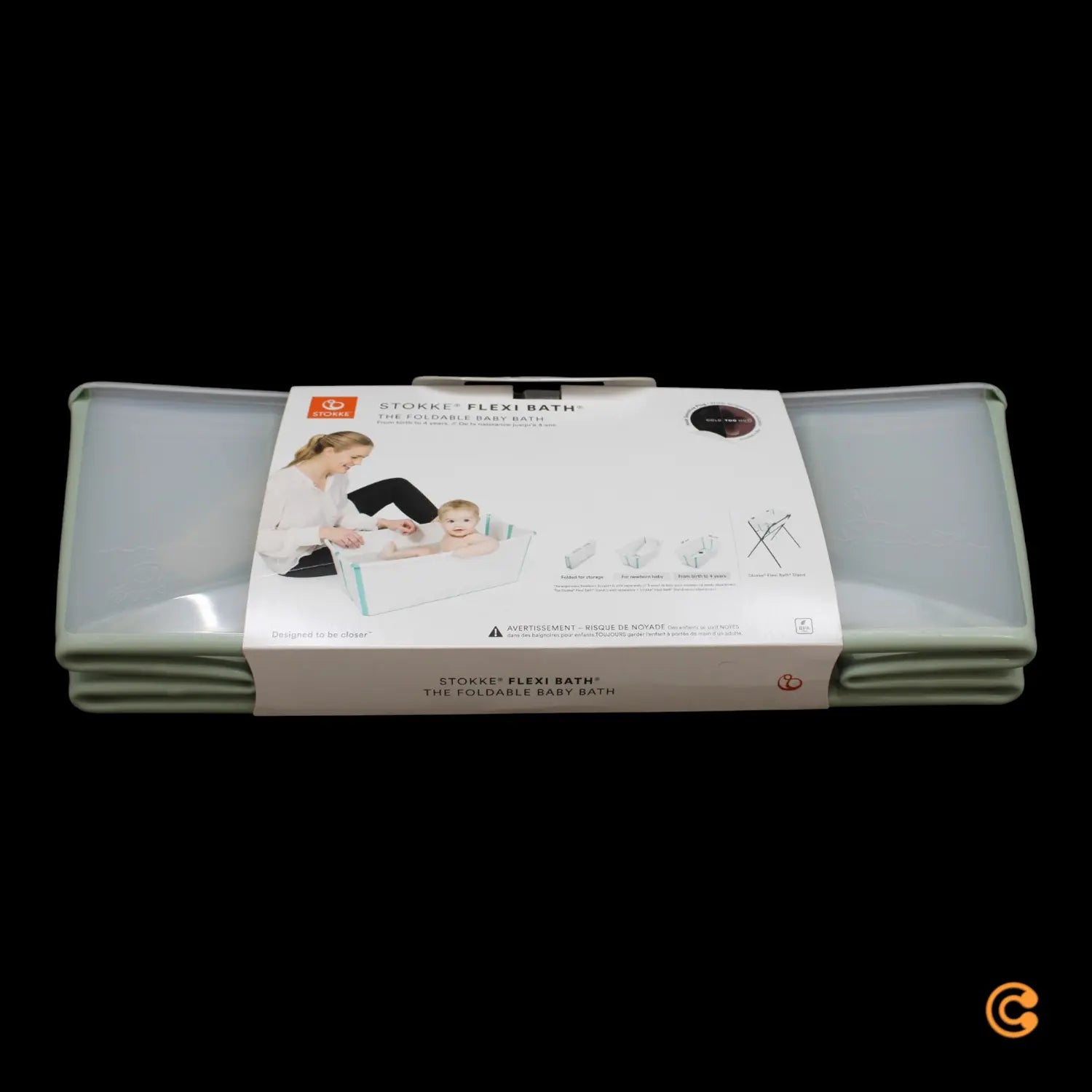 B-Ware Stokke Flexi Bath Transparent Green Mit Hitzeempfindlichem Stöpsel Badewanne