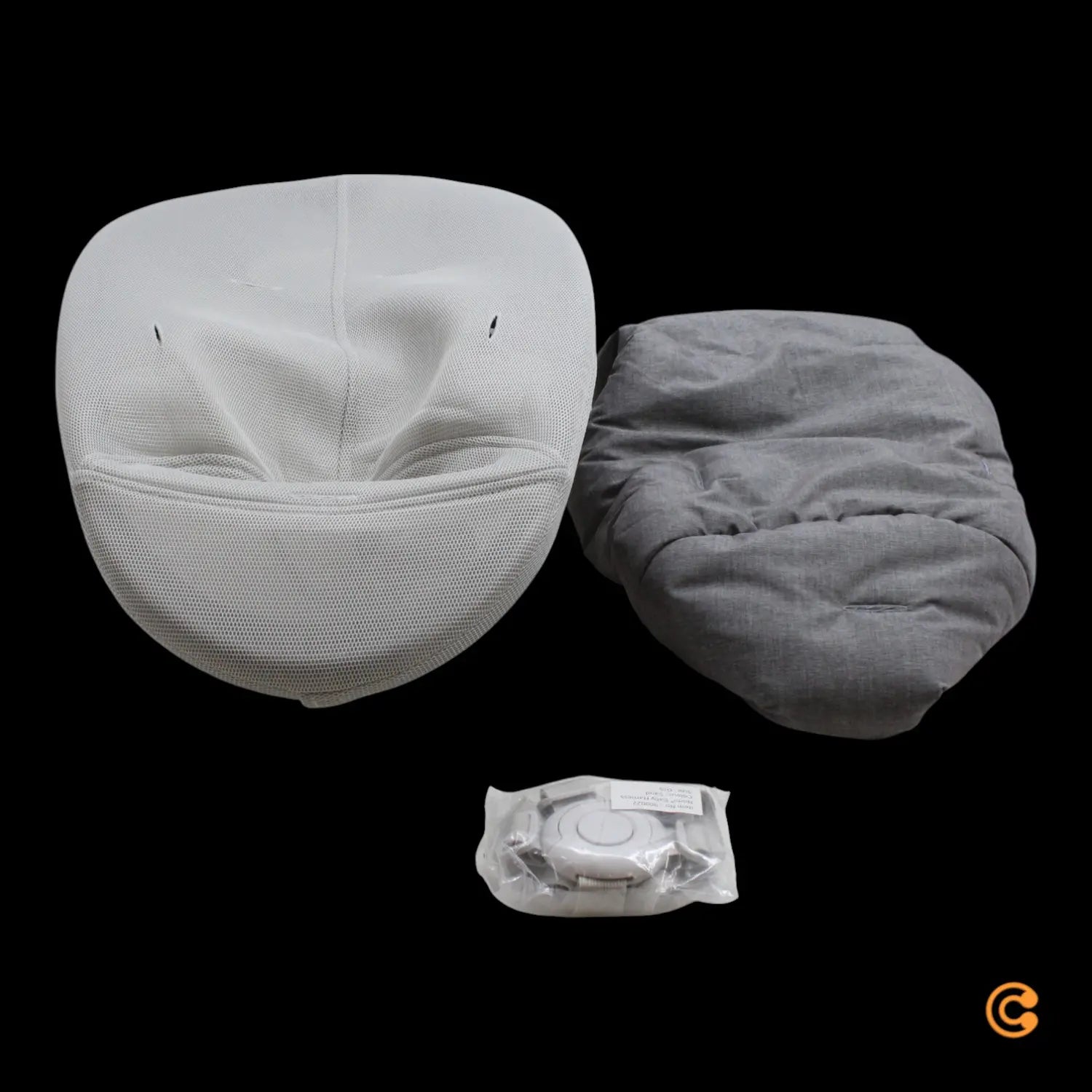 B-Ware Stokke Nomi Newborn Set Black Grey Blue Bezug Hochstuhl Zubehör Kinderhochstuhl