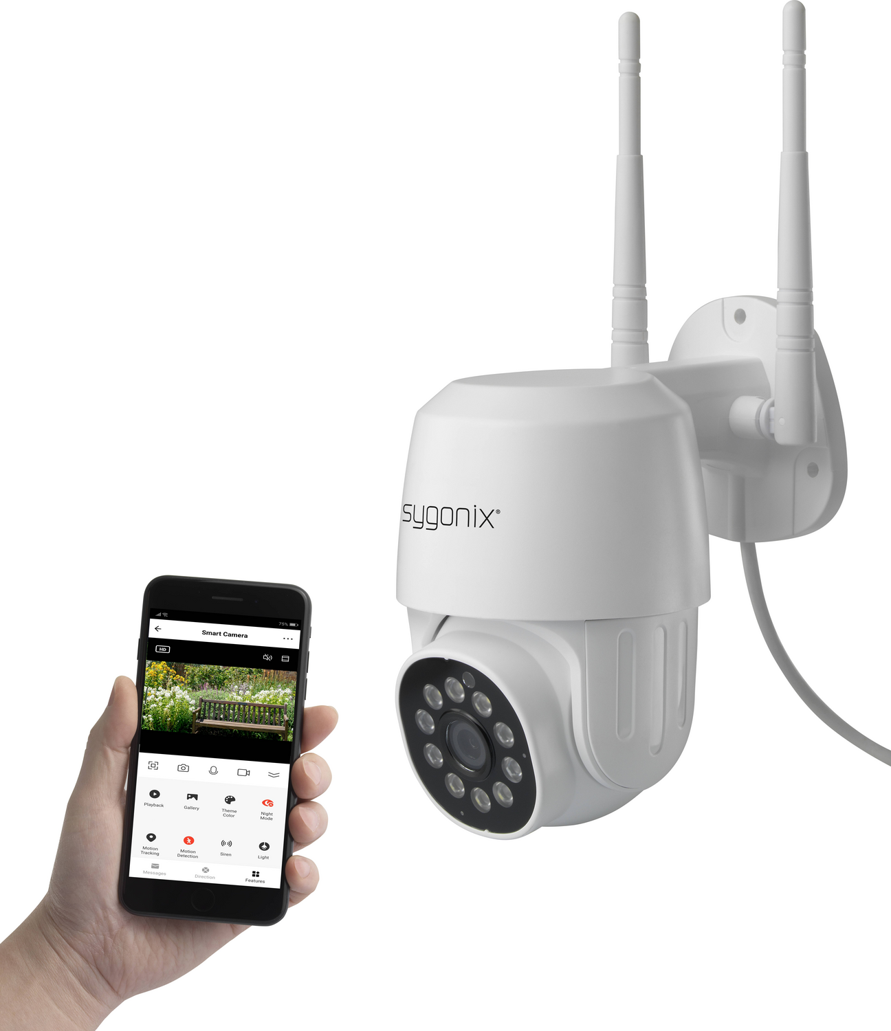 Sygonix Ptz Wlan Sy4760960 Lan Wlan Ip überwachungskamera Kamera Siehe Text/Foto C-Ware - 4064161183992