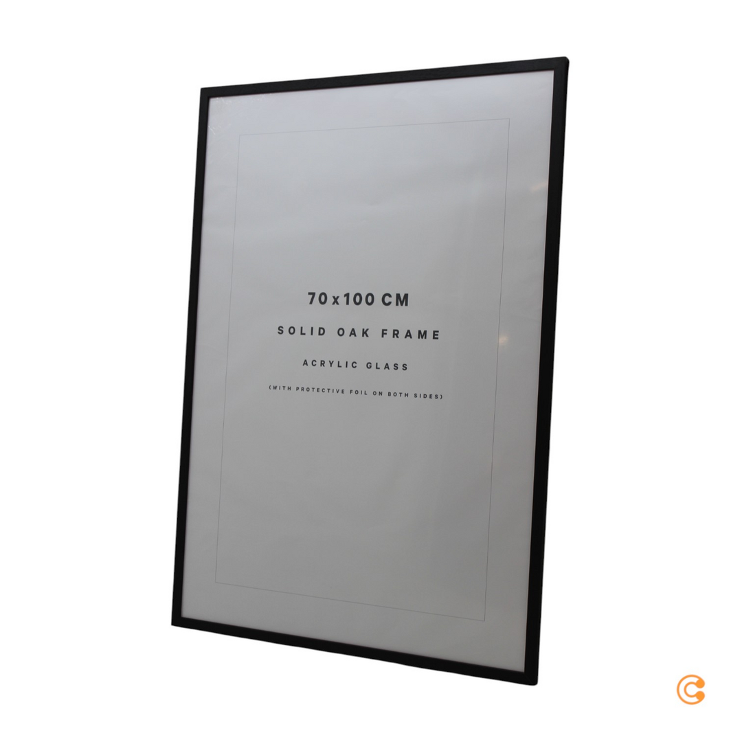The Poster Club Bilderrahmen Eiche Schwarz Plexiglas 70 X 100 Cm Rahmen B-Ware - 5713713081734