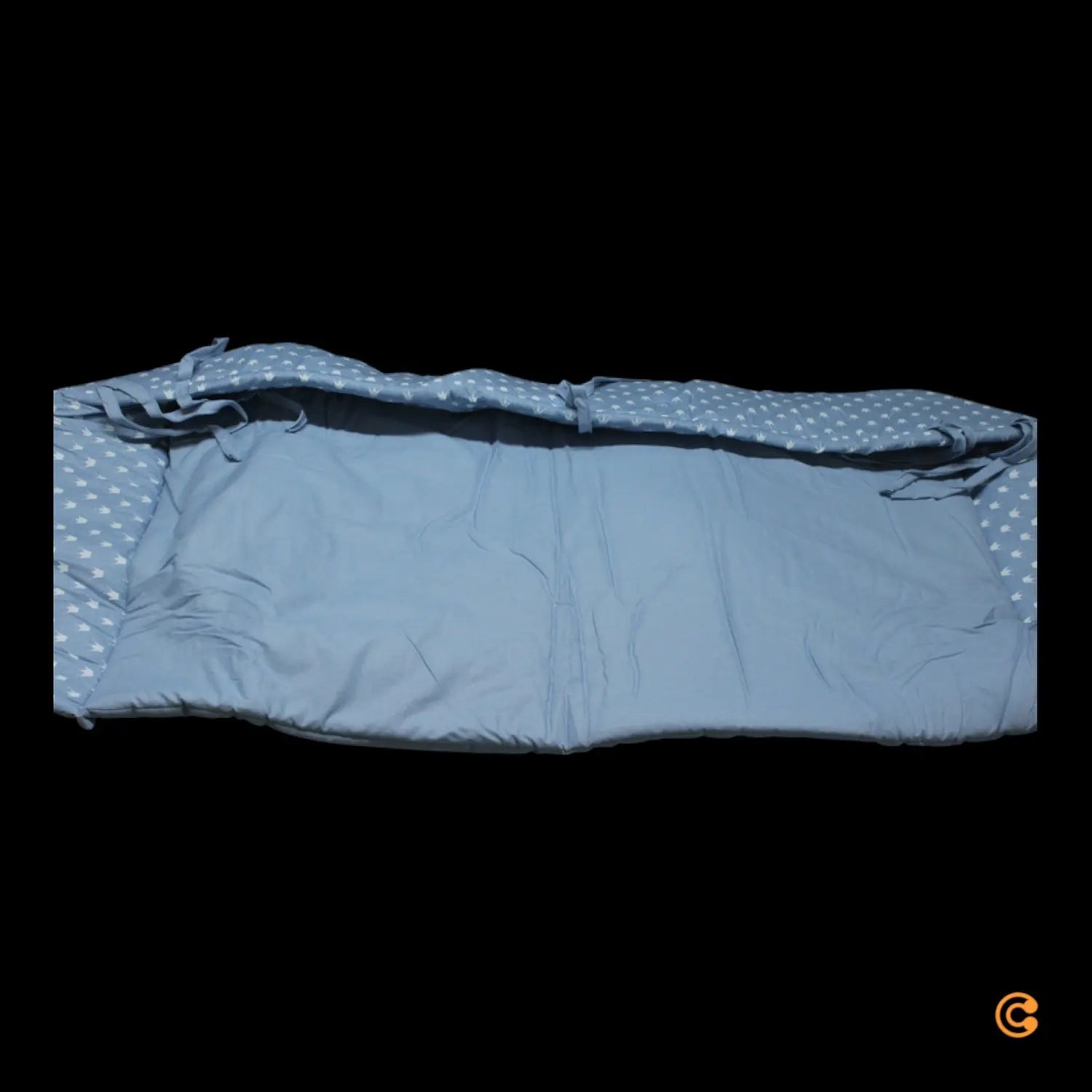 Ti Ssi Einlege Nest Bettchen Maxi Boxspring Babybett Hellblaue Kronen Babydecke  B-Ware - 4260657580553