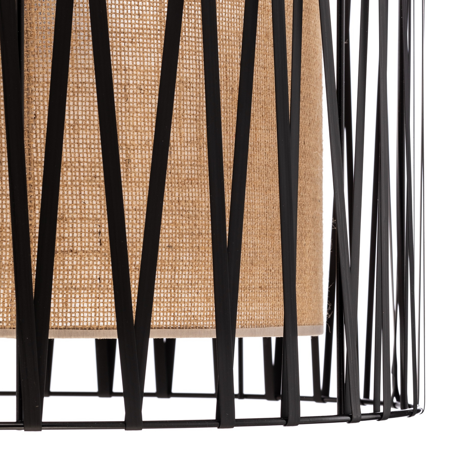 Tk Lighting Hängeleuchte Pendelleuchte Harmony Lampe Schwarz Jute Natur ø 50 Cm  B-Ware - 5901780545574