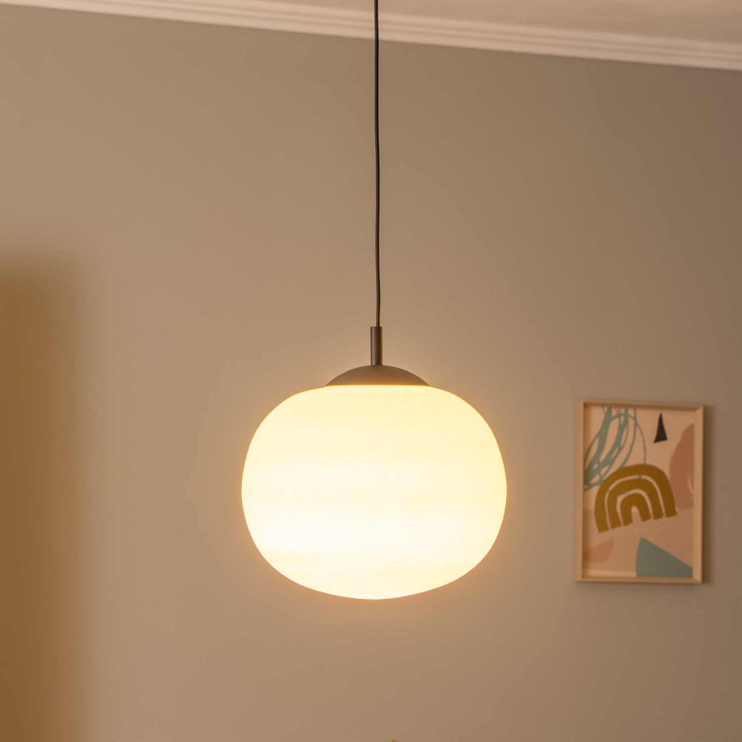 Tk Lighting Hängeleuchte Pendelleuchte Vibe Leuchte Lampe Glas Opalweiß ø 35 Cm  B-Ware - 5901780548049