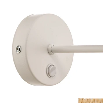 B-Ware Tk Lighting Wandleuchte Boho Lampe Wandbeleuchtung Rattan Weiß Wohnraum