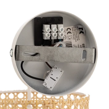 B-Ware Tk Lighting Wandleuchte Boho Lampe Wandbeleuchtung Rattan Weiß Wohnraum