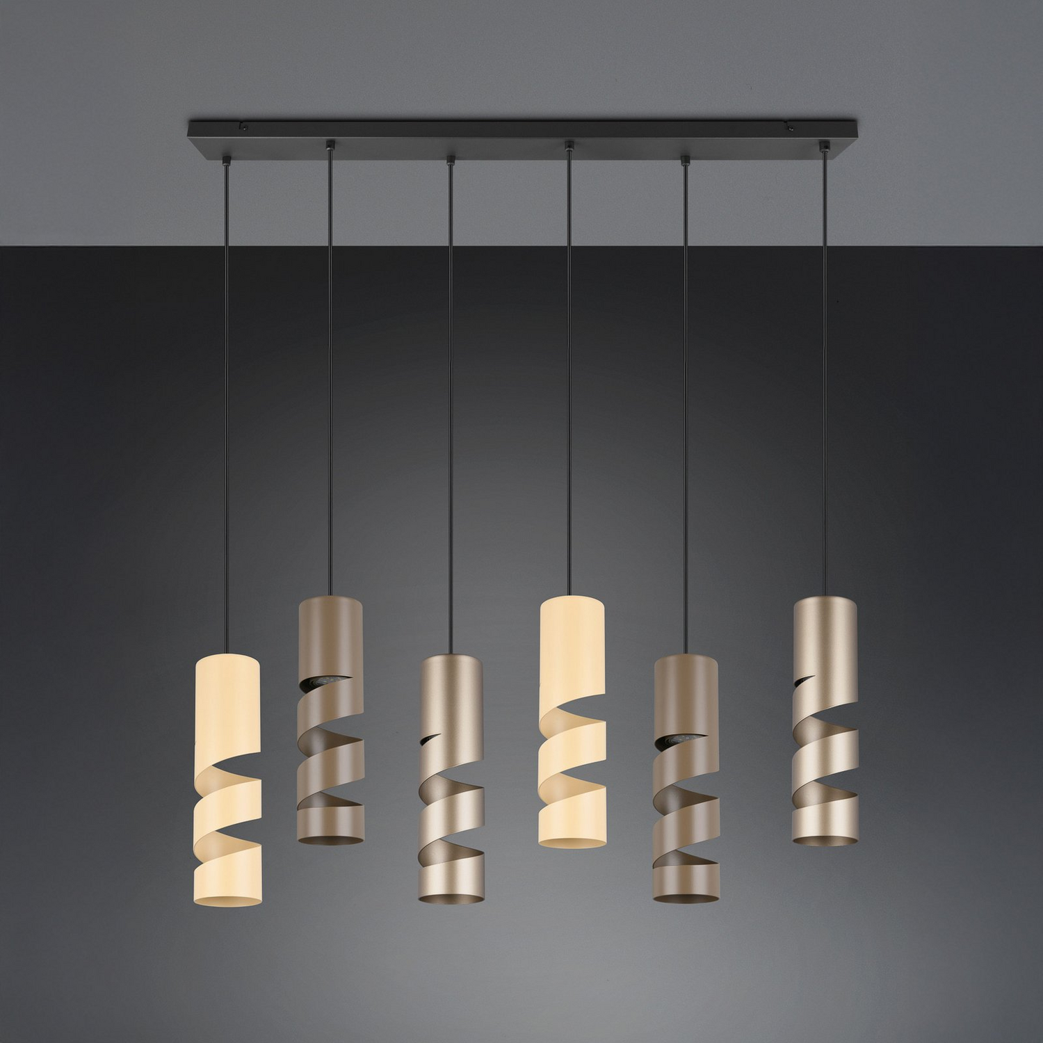 Trio Lighting Hängelampe Stream Pendelleuchte Multicolor L100cm 6flg Metall Gu10 B-Ware - 4017807614039