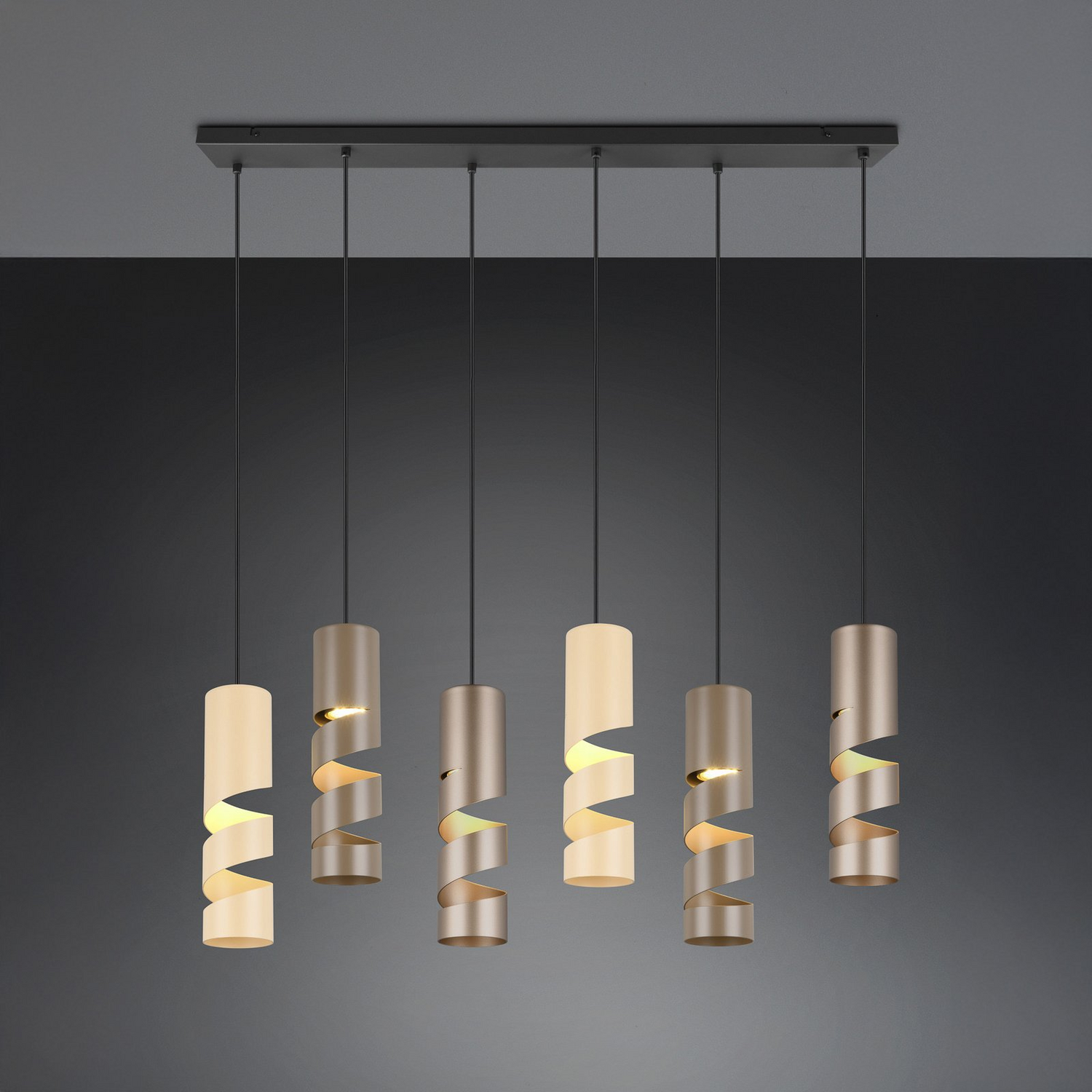 Trio Lighting Hängelampe Stream Pendelleuchte Multicolor L100cm 6flg Metall Gu10 B-Ware - 4017807614039