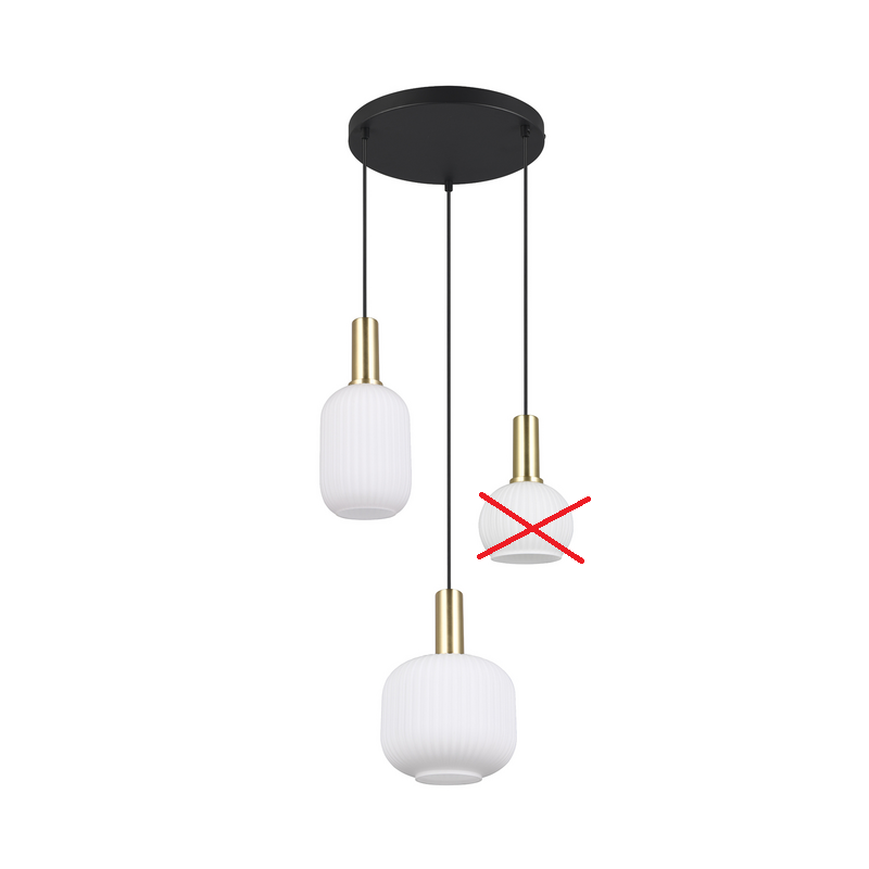 Trio Lighting Pendelleuchte Hängelampe Diva Opal Glas Metall Siehe Text/Foto B-Ware - 4017807614503
