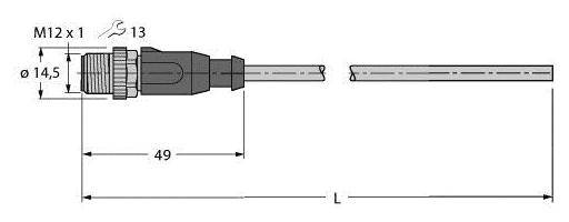 Turck 6441401 Sensor /Aktor Steckverbinder Konfektioniert Verbindungsleitung B-Ware