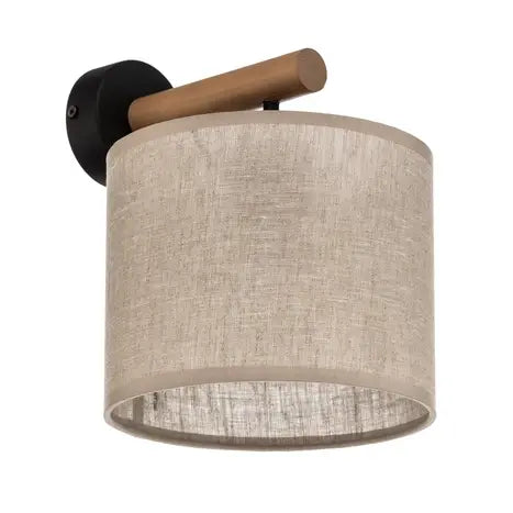 Tk Lighting Deva Wandleuchte Wandlampe Beleuchtung Textil Holz Wohnzimmer B-Ware - 5901780590468