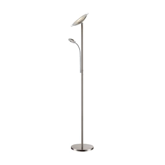 Malea LED-Deckenfluter Deckenlampe Deckenlampe Lampe Leuchte Lesearm nickel