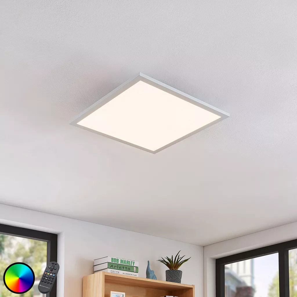 Lindby LED-Deckenleuchte Milian Deckenlampe Lampe Leuchte Fernbedienung 45x45cm