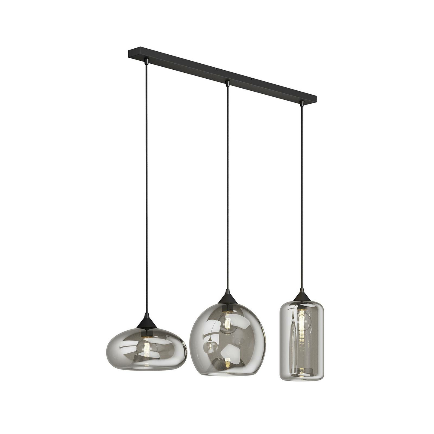 Lindby Marla Pendelleuchte Pendellampe Lampe Leuchte 3-flammig E27 rauchgrau215