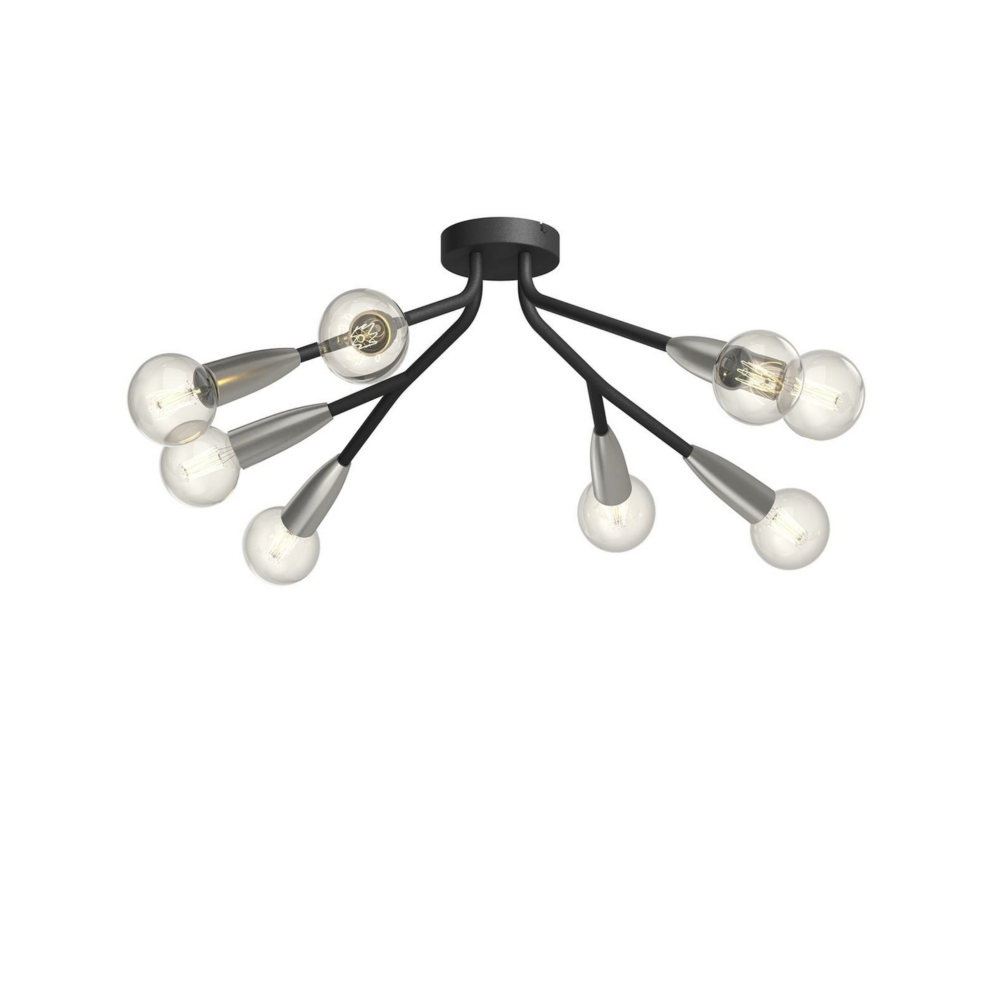 Lucande Carlea Deckenlampe Deckenleuchte Lampe Leuchte 8-fl. E27 schwarz-nic55