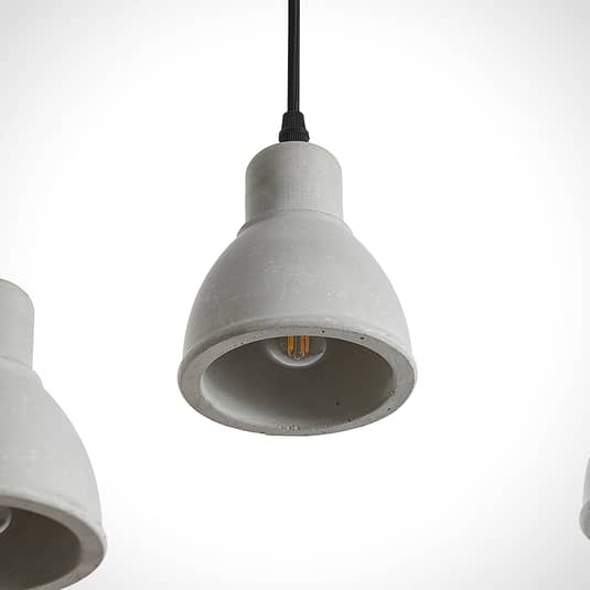 Lindby Dorte Hängelampe Hängeleuchte Lampe Leuchte aus Holz und Beton dunkel124