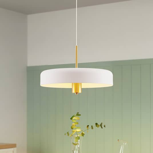 Lucande Filoreta Pendelleuchte Pendellampe Hängeleuchte Lampe Leuchte 45 cm weiß