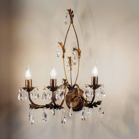 Euluna Wandleuchte Wandlampe Lampe Leuchte Innenraum Teresa Lüster, dreiflammig