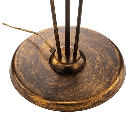 Euluna Stehlampe Quercia Stehleuchte Standleuchte Stoffschirm Eichenblätter