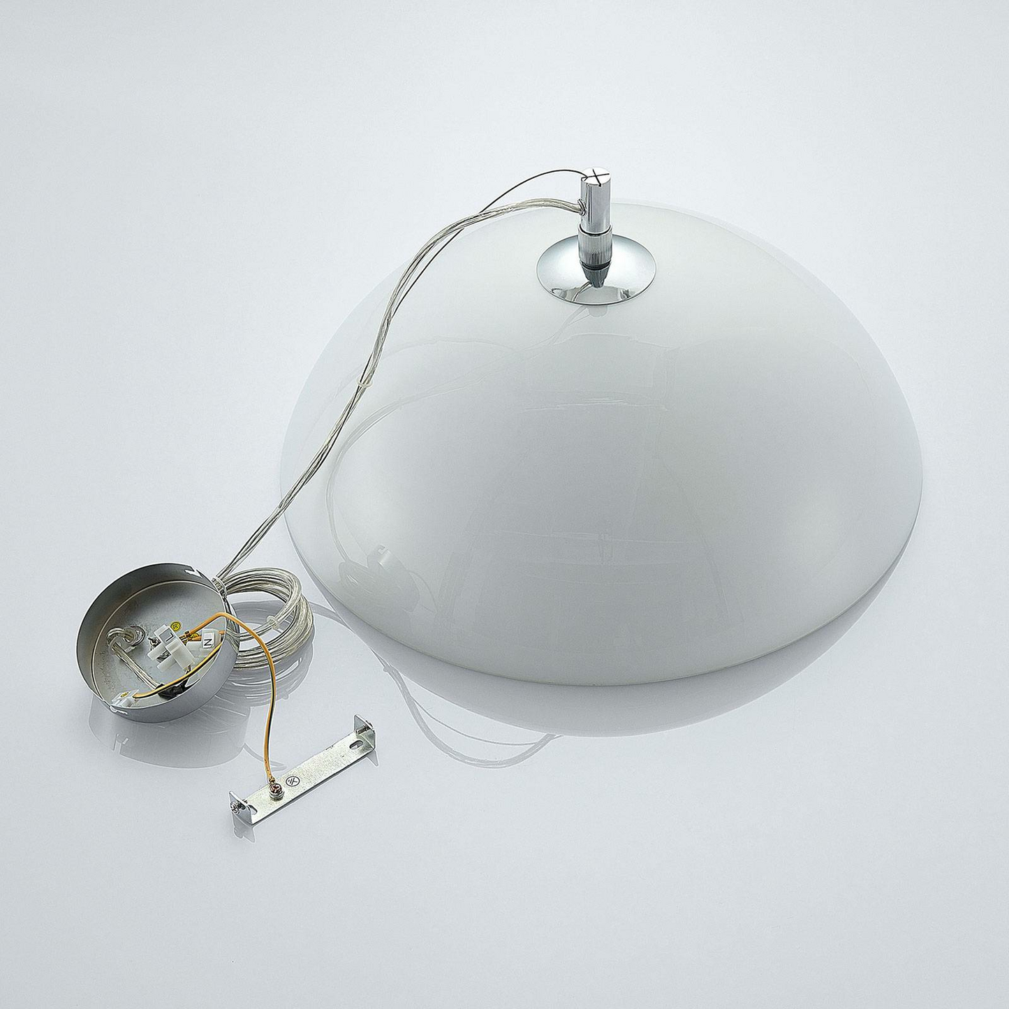 Lucande Lourenco Opalglas-Pendellampe Deckenleuchte Wohnzimmerlampe E27 opalw91