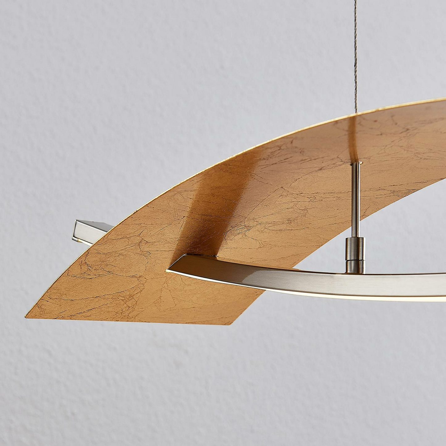 Lindby LED-Hängeleuchte Marija Hängelampe Lampe Leuchte 22 W Metall gold sil565