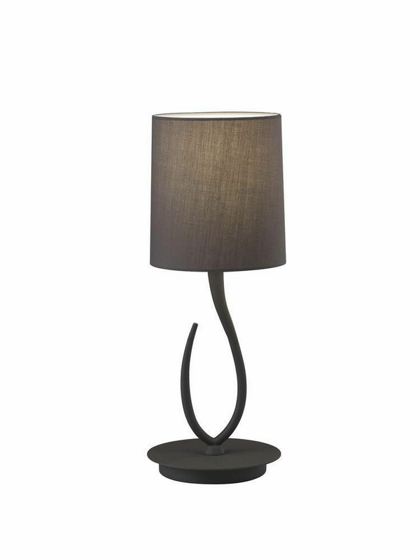 Mantra M3682 Lua 1 Licht Tischlampe Tischleuchte Bürolampe Lampe Aschgrau 15W