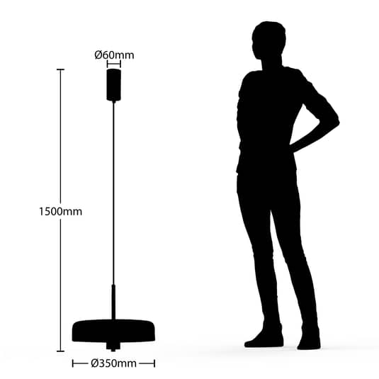 Lucande Filoreta Pendelleuchte Pendellampe Hängeleuchte Lampe Leuchte 45 cm weiß